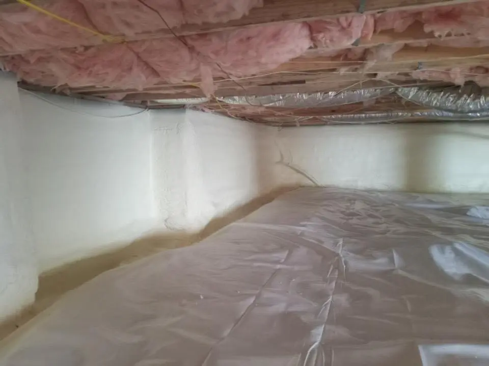 Crawl space encapsulation with closed-cell spray foam for Spray Foam Roofing in Castle Pines